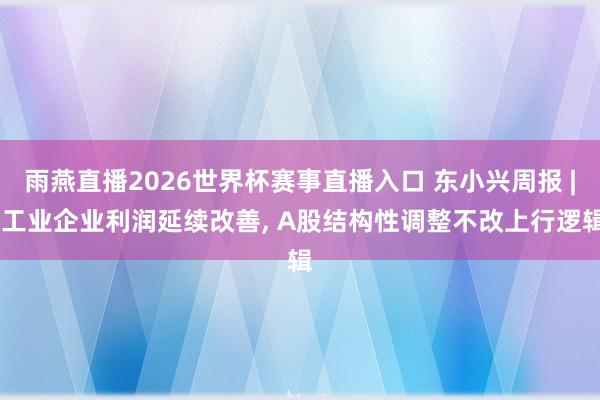 雨燕直播2026世界杯赛事直播入口 东小兴周报 | 工业企业利润延续改善, A股结构性调整不改上行逻辑