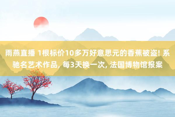雨燕直播 1根标价10多万好意思元的香蕉被盗! 系驰名艺术作品, 每3天换一次, 法国博物馆报案