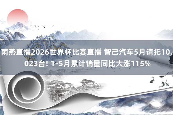 雨燕直播2026世界杯比赛直播 智己汽车5月请托10, 023台! 1-5月累计销量同比大涨115%