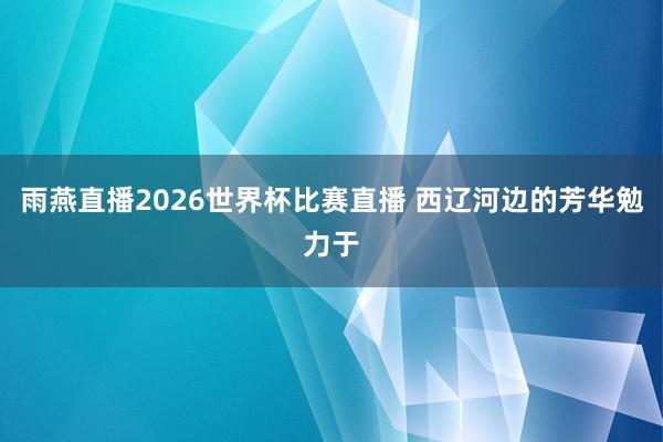 雨燕直播2026世界杯比赛直播 西辽河边的芳华勉力于