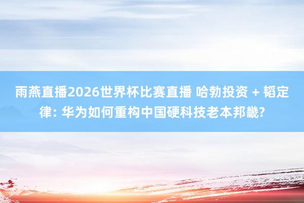 雨燕直播2026世界杯比赛直播 哈勃投资 + 韬定律: 华为如何重构中国硬科技老本邦畿?