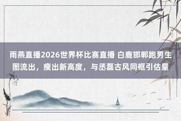 雨燕直播2026世界杯比赛直播 白鹿邯郸跑男生图流出，瘦出新高度，与丞磊古风同框引估量