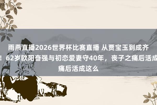 雨燕直播2026世界杯比赛直播 从贾宝玉到成齐大爷！62岁欧阳奋强与初恋爱妻守40年，丧子之痛后活成这么