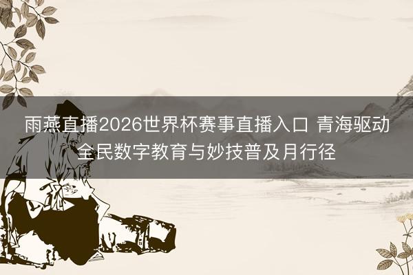 雨燕直播2026世界杯赛事直播入口 青海驱动全民数字教育与妙技普及月行径