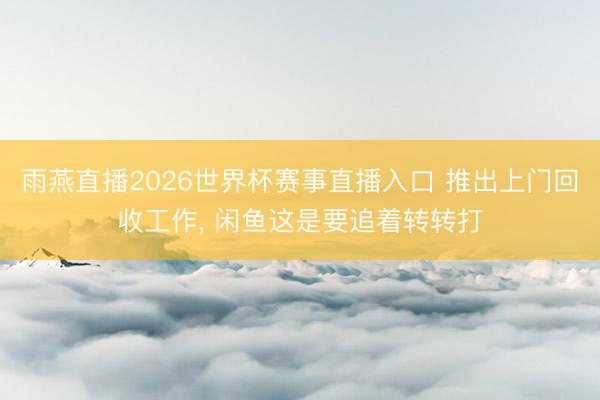 雨燕直播2026世界杯赛事直播入口 推出上门回收工作, 闲鱼这是要追着转转打