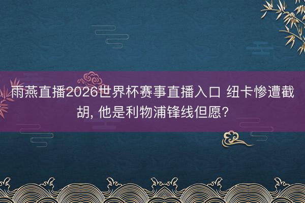 雨燕直播2026世界杯赛事直播入口 纽卡惨遭截胡, 他是利物浦锋线但愿?